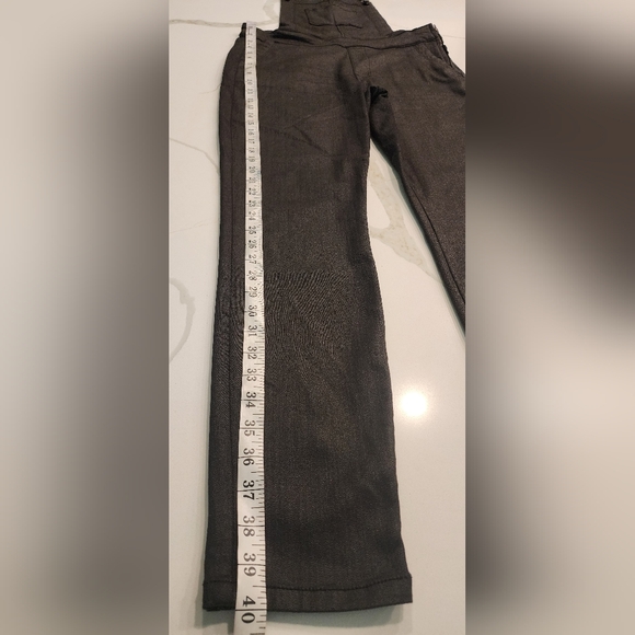 Guess Black Bib Overalls Stretch Dress Pants Romper Women's L - Picture 11 of 14